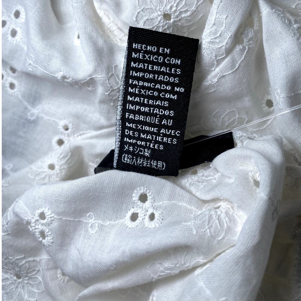 Forever 21 - White Floral Cropped Top - Puffy Sleeves - Picture 7 of 10